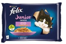 Purina, Felix, Fantastic Junior, karma mokra dla kota, kurczak, łosoś, 4-85 g