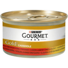 Purina, Gournet Gold, Casserole, karma dla dorosłych kotów, wołowina, kurczak, 85g