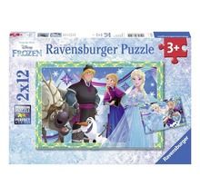 Ravensburger, Kraina Lodu, Zimowe zabawy, puzzle, 2-12 elementów