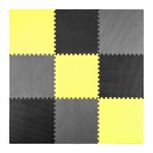 Ricokids, mata piankowa, puzzle, żółto-czarno-szara, 180-180 cm