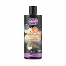 Ronney, Macadamia Oil Professional Shampoo Restorative, wzmacniający szampon do włosów suchych i osłabionych, 300 ml