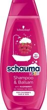 Schauma Kids, szampon i żel pod prysznic 2w1 dla dziewczynek, raspberry, 400 ml