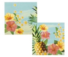 Serwetki hawajskie, kwiaty, 33-33 cm