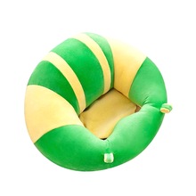 Siedzisko, fotelik pluszowy, żółto-zielone