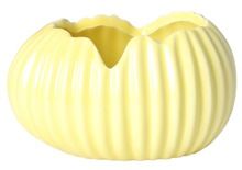 Skorupka ceramiczna, żółta, średnia, 16-11-10 cm