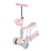 Smiki, Scooter, hulajnoga trójkołowa z siedziskiem, różowa