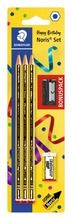 Staedtler, ołówki Noris z gumką i temperówką, HB, 3 szt.