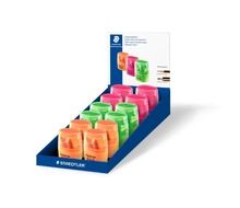 Staedtler, temperówka z pojemnikiem, Neon, podwójna