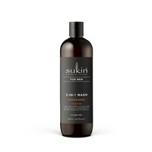Sukin, For Men, energetyzujący żel do mycia ciała i włosów dla mężczyzn 3w1, 500 ml