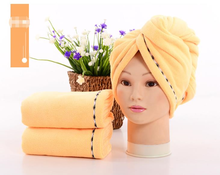 Superchłonny ręcznik do włosów turban z mikrofibry, pomarańczowy