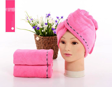 Superchłonny ręcznik do włosów, turban z mikrofibry, różowy
