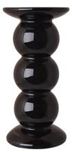 Świecznik ceramiczny, czarny, 9.5-9.5-20 cm