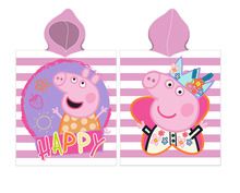 Świnka Peppa, poncho dziecięce, różowe, 50-115 cm