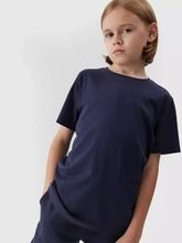 T-shirt chłopięcy, granatowy, 4F