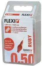 Tandex, czyściki międzyzębowe, Flexi 0,5-3 mm, Super Fine, ruby, czerwony, 6 szt.
