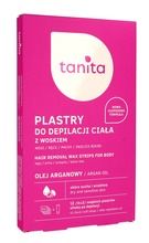 Tanita, plastry z woskiem do depilacji ciała, z olejem arganowym, 12 szt. w opakowaniu