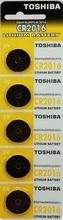 Toshiba, bateria alkaliczna, litowa, CR2016, CR2016 PW BP-5, Li, 5 szt.
