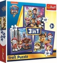 Trefl, Psi Patrol: The Movie, Psi Patrol gotowy do akcji, puzzle 3w1