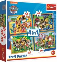 Trefl, Psi Patrol, Wakacyjny Psi Patrol, puzzle 4w1
