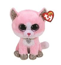 Ty, Beanie Boos, Kot Fiona, maskotka, różowa, 15 cm