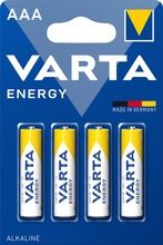 VARTA, Energy, bateria alkaliczna, LR3, AAA, 4 szt.