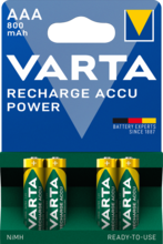 VARTA, Ready2Use, zestaw akumulatorków AAA, 800 mAh, Ni-MH