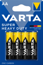 VARTA, Super Heavy Duty, bateria cynkowo-węglowa, R6 AA, Zn-C, 4 szt.