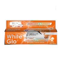 White Glo, Curcumin & Turmeric Toothpaste, wybielająca pasta do zębów z kurkuminą i kurkumą, 150 g/100 ml + szczoteczka