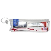 White Glo, Travel Pack: wybielająca pasta do zębów, 16 ml + szczoteczka + wykałaczki dentystyczne, zestaw podróżny
