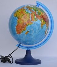 Zachem, globus fizyczny, podświetlany, 250 mm