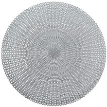 Zeller, podkładka ochronna, dekoracyjna mata na stół, srebrny, Ø 41 cm