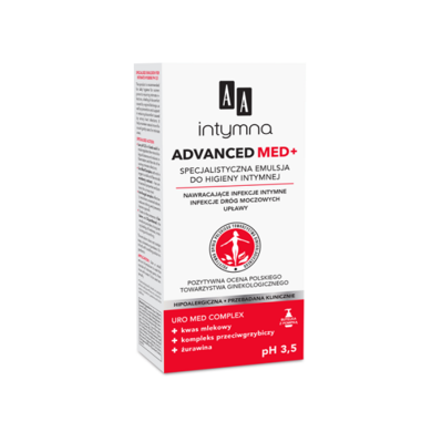 AA, Intymna Advanced Med., specjalistyczna emulsja do higieny intymnej, 300 ml