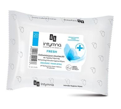 AA, Intymna, chusteczki do higieny intymnej, Fresh, 20 szt. w opakowaniu