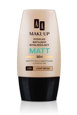 AA, Make Up, Matt, podkład matująco-wygładzający 103 Light Beige, 30 ml