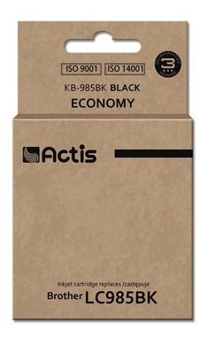 Actis, tusz do drukarki, KB-985Bk, zamiennik Brother LC985BK, Standard, 28 ml, czarny