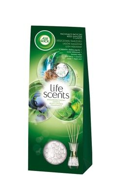 Air Wick, Life Scents, Reed Diffuser, pachnące patyczki Deszczowa Świeżość Lasów Amazonii, 30 ml