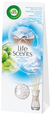 Air Wick, Life Scents, Reed Diffuser, pachnące patyczki Świeżość Letniego Poranka, 30 ml