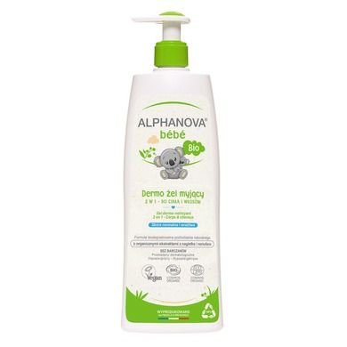 Alphanova Bebe, Dermo - Żel do mycia ciała i włosów, 500 ml