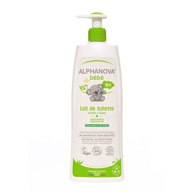Alphanova Bebe, organiczne mleczko z oliwą do mycia niemowląt, 500 ml
