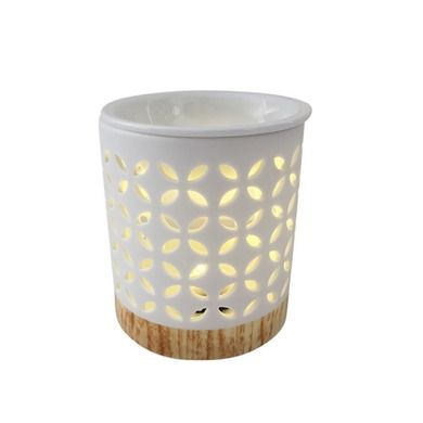 Altom Design, porcelanowy kominek zapachowy, liście, 10-10-11 cm