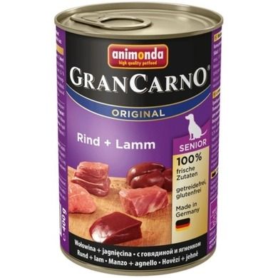 Animonda, Grancarno, Senior, cielęcina i jagnięcina, puszka dla psa, 400g