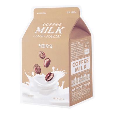 A'Pieu, Coffee Milk One-Pack, ujędrniająca maseczka w płachcie, Kawa, 20 g