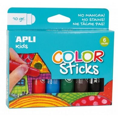 Apli Kids, farby w kredce, 6 kolorów