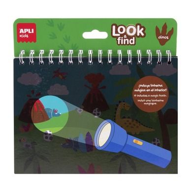 Apli Kids, Look & find, Dinozaury, książeczka z magiczną latarką