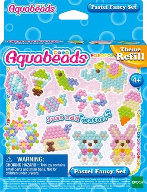 Aquabeads, Pastelowe fantazje, koraliki wodne, zestaw uzupełniający, 600 elementów