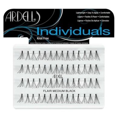 Ardell, Individual Knotted, zestaw 56 kępek rzęs, medium black