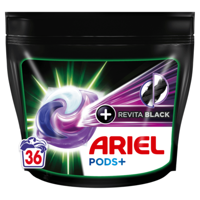 Ariel, +Revitablack All-in-1 PODS, kapsułki z płynem do prania, 36 prań