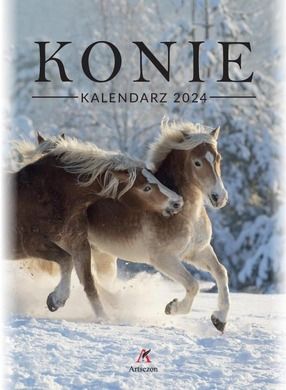 Artsezon, kalendarz 2024, wieloplanszowy, B4, Konie