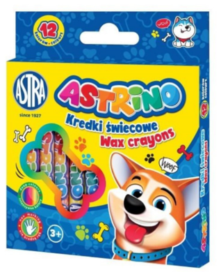 Astrino, kredki świecowe, 12 kolorów