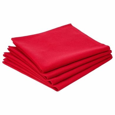 Atmosphera, 4 serwetki bawełniane na stół, 40-40 cm, czerwone